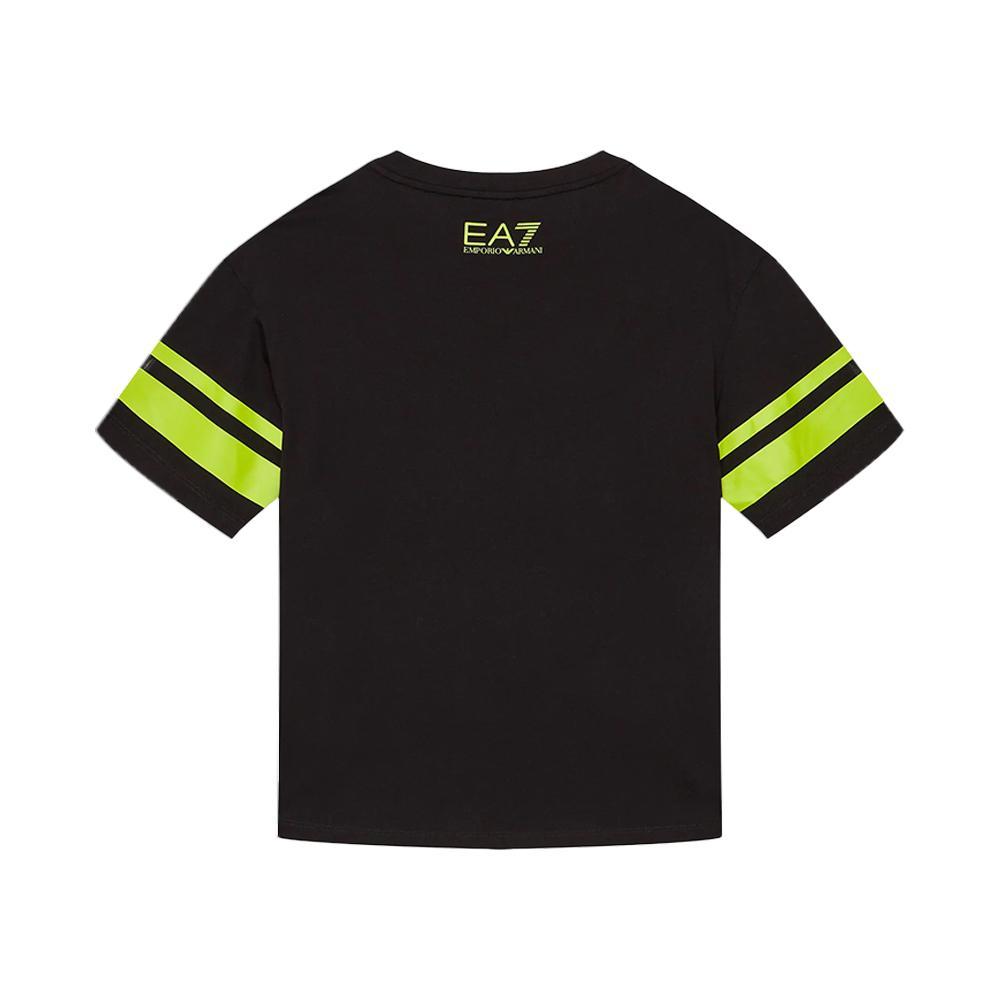 ea7 t-shirt ea7. nero/lime - foto 2