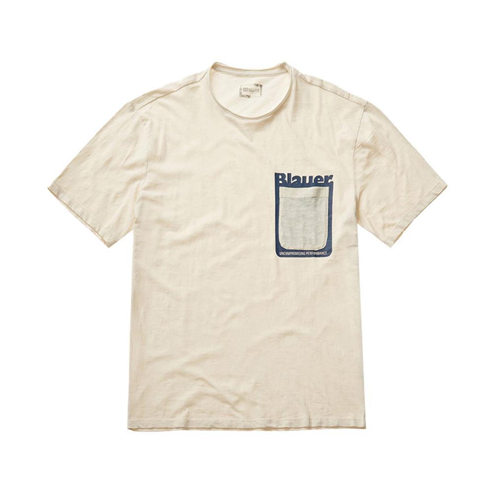 blauer t-shirt blauer. bianco