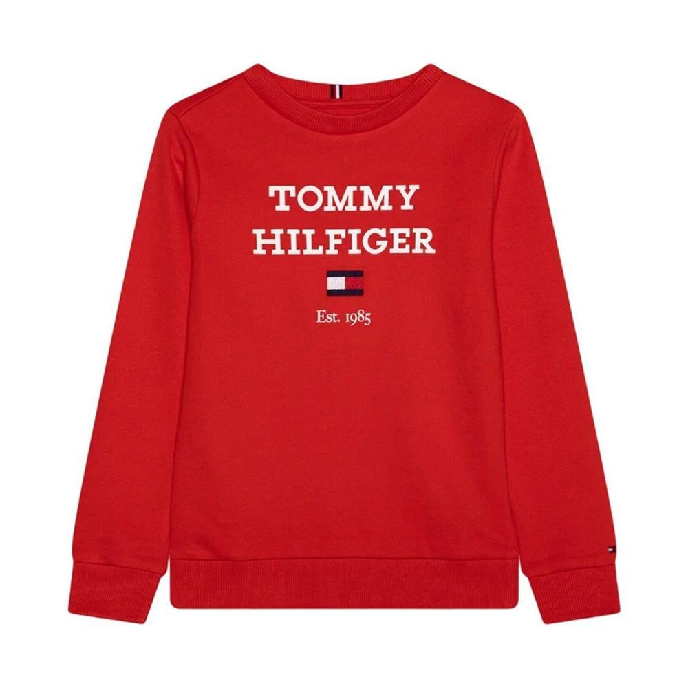 tommy hilfiger felpa tommy hilfiger. rosso