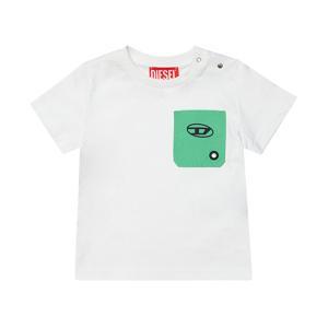 T-shirt . bianco/verde