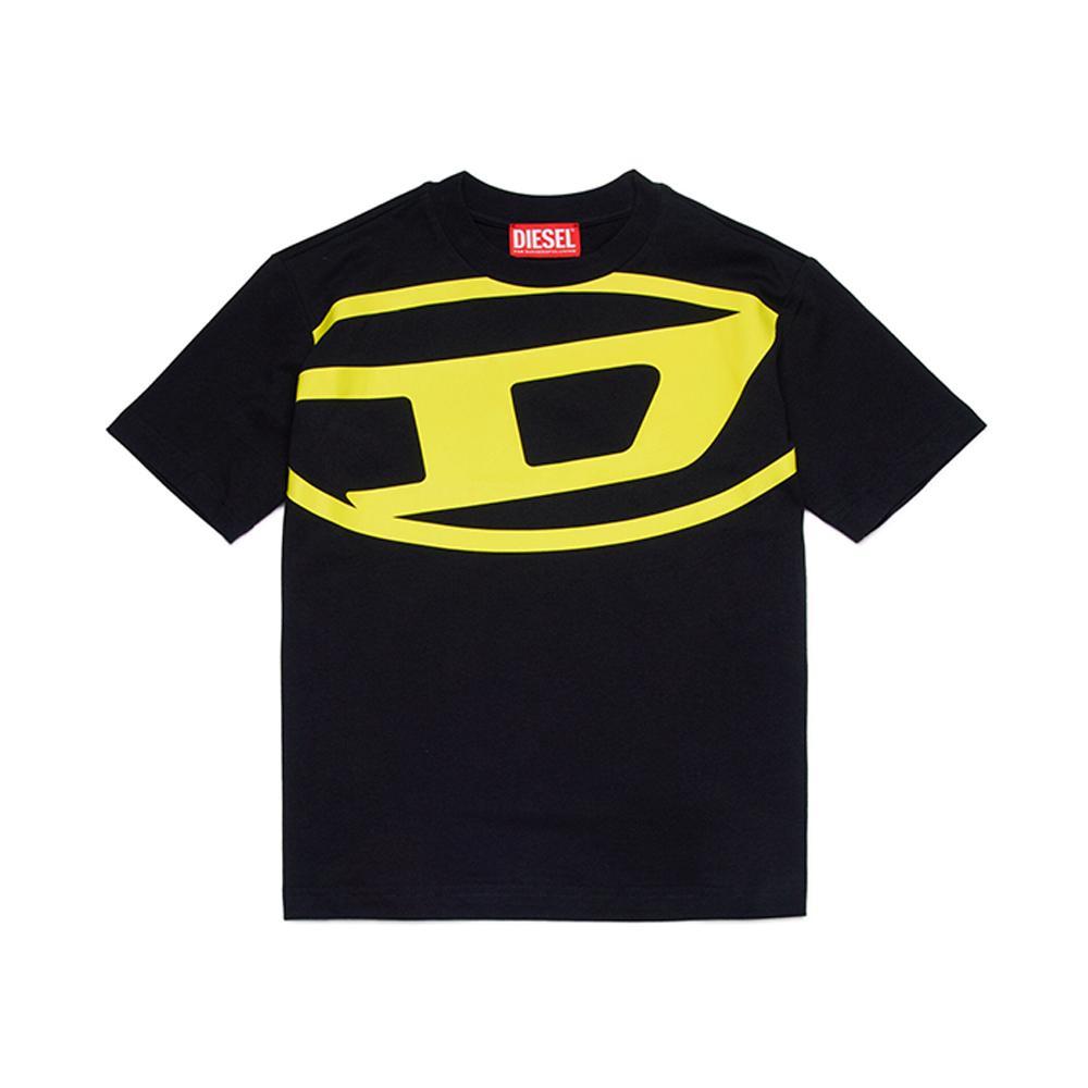 diesel t-shirt diesel. nero/giallo - foto 1