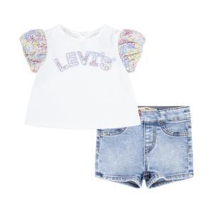 Completo levi's. bianco/denim