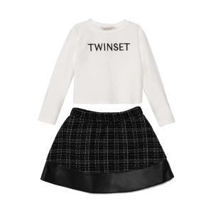 Completo twinset. bianco/nero