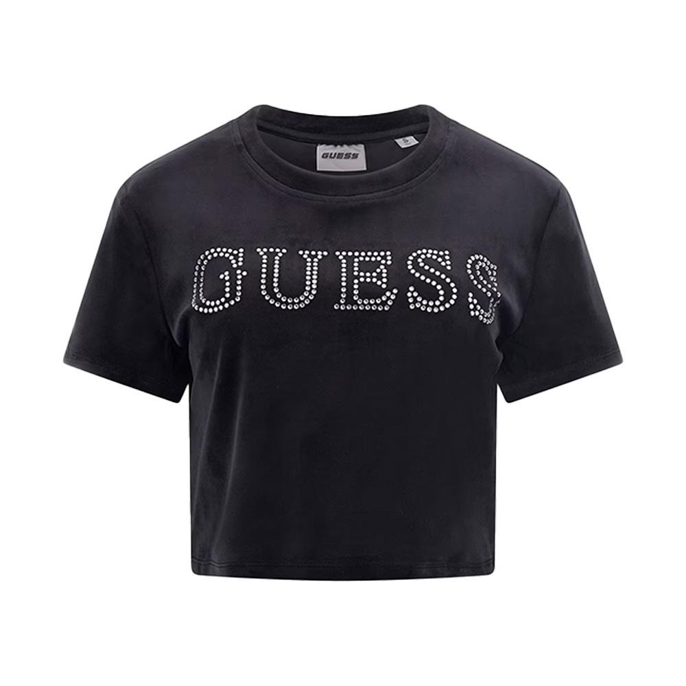 guess t-shirt guess. nero