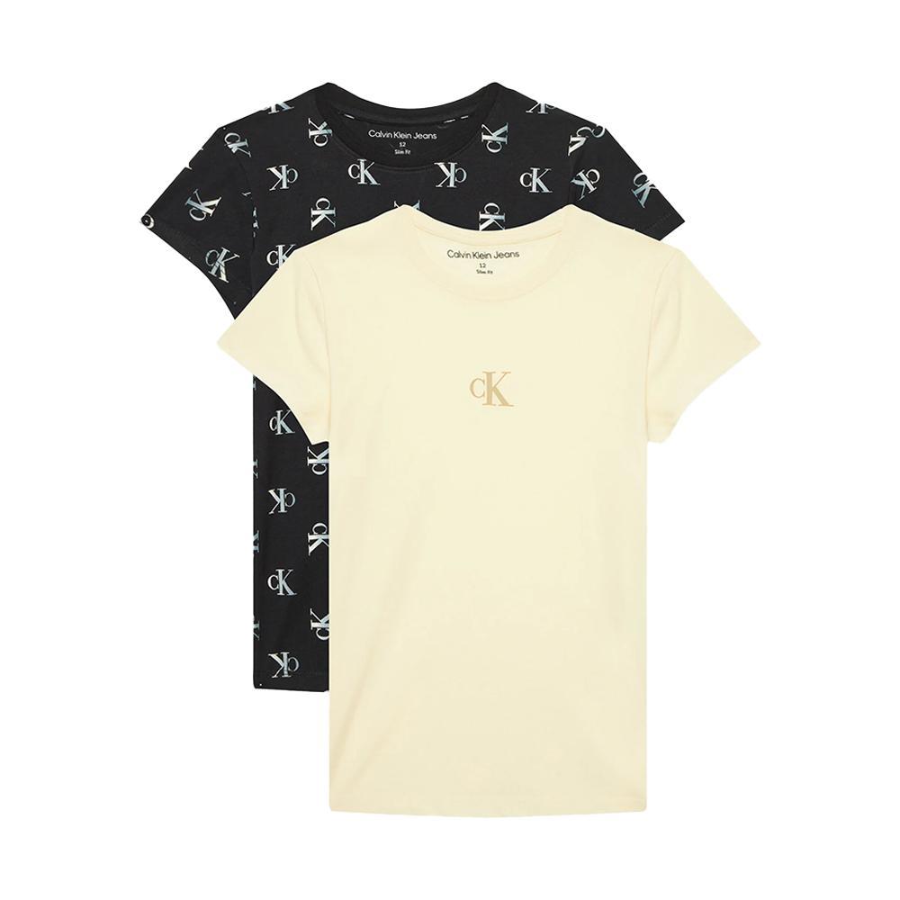 calvin klein t-shirt calvin klein. crema/nero