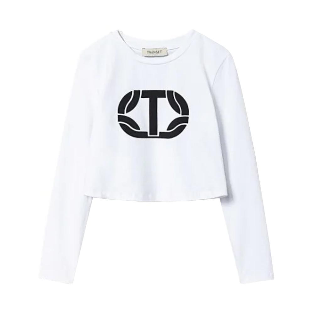 twin set t-shirt twinset. bianco