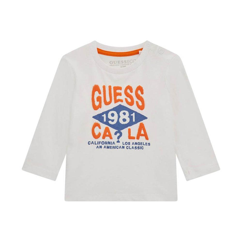 guess t-shirt guess. bianco