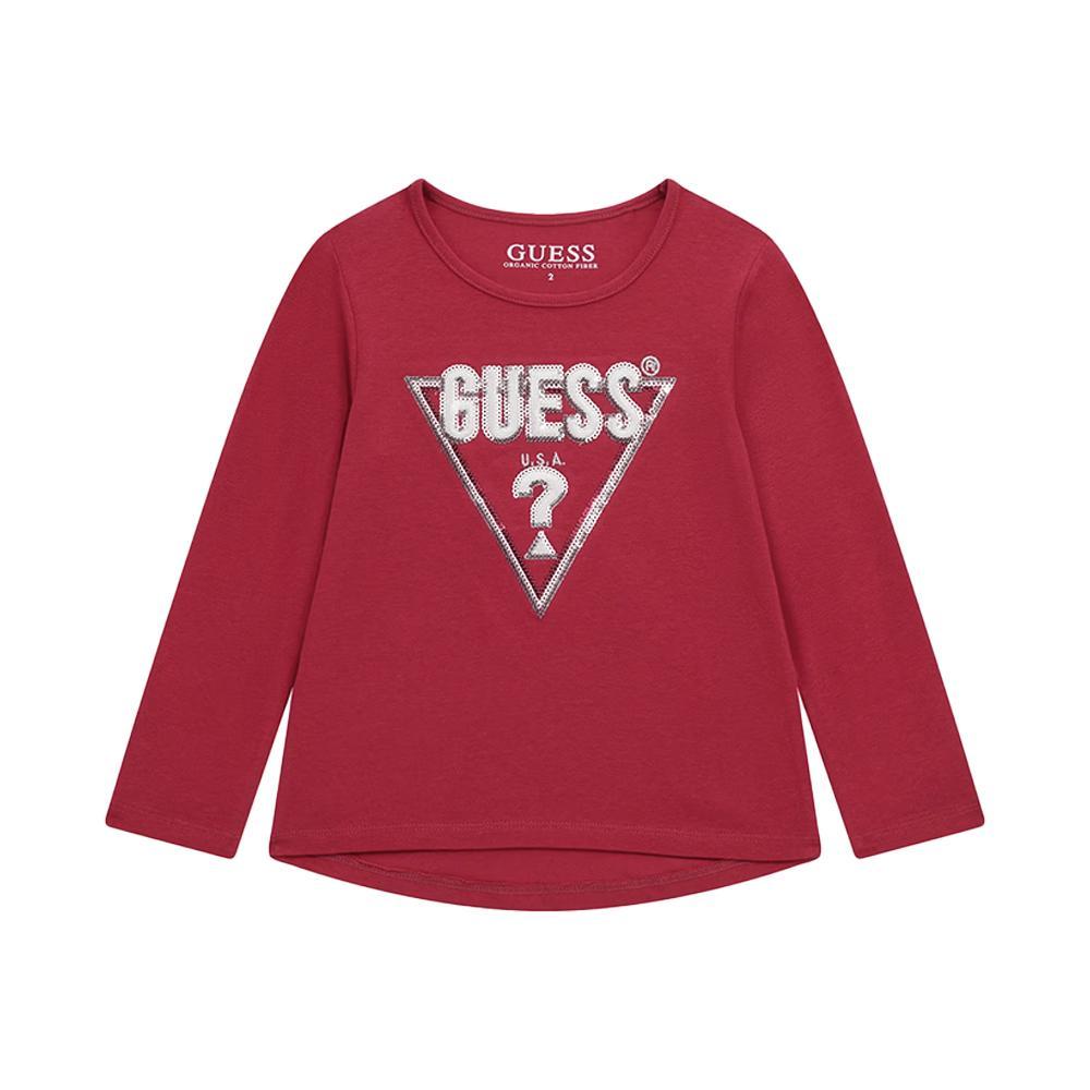 guess t-shirt guess. fucsia