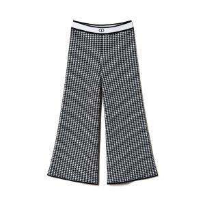 Pantalone twinset. bianco/nero